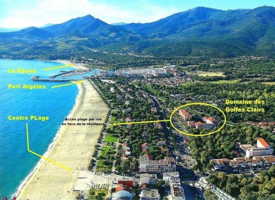 La Brise Marine ~ 300M Mer~Piscine~Clim~Wifi~Calme Argelès-sur-Mer Dış mekan fotoğraf